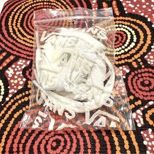 🛹 VANS Off The Wall Unisex Replacement Shoelaces Flat Shoe Laces 45" NIP white